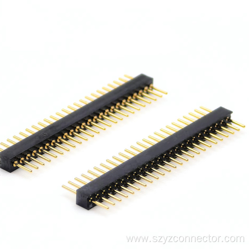 1.27mm Pitch Machined Pin header Connector Straight H2.2mm 1*24P